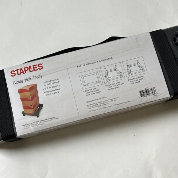 Staples Collapsible Dolly-200 Lb. Capacity-wheels-moving-home-college-store-NEW - Picture 2 of 2